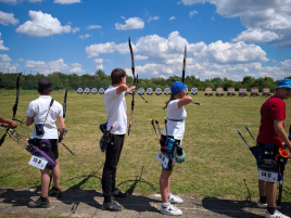 Ulli, András und Aurelia beim Aschheimer Bogenturnier