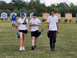 Ulli, Bálint und Aurelia beim Aschheimer Bogenturnier