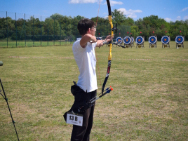 Bálint beim Aschheimer Bogenturnier