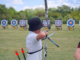 Quirin beim Aschheimer Bogenturnier