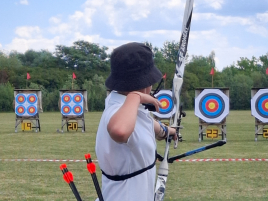 Quirin Liebner beim Aschheimer Bogenturnier