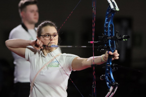 Alexandra Stadler im Goldmedaillienmatch bei der Bayerischen Meisterschaft Halle