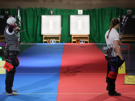 Alexandra Stadler im Goldmedaillienmatch bei der Bayerischen Meisterschaft Halle