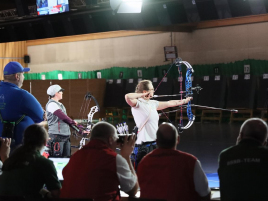 Alexandra Stadler im Goldmedaillienmatch bei der Bayerischen Meisterschaft Halle