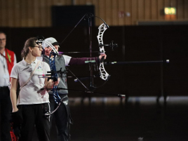 Alexandra Stadler im Goldmedaillienmatch bei der Bayerischen Meisterschaft Halle
