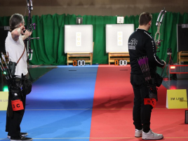 Florian Stadler im Goldmedaillienmatch bei der Bayerischen Meisterschaft Halle