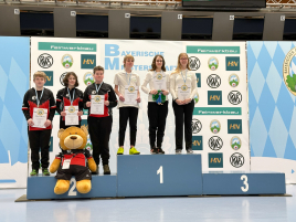 Siegerehrung Schüler A Mannschaft bei der Bayerischen Meisterschaft Halle