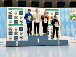 Siegerehrung Jugend Compound bei der Bayerischen Meisterschaft Halle