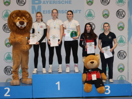 Siegerehrung weibliche Jugendklasse bei der Landesmeisterschaft Halle