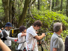 Einschießen bei der Deutschen Meisterschaft Feldbogen