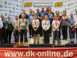 Siegerehrung bei der Deutschen Meisterschaft Feldbogen