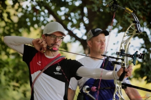Florian im Parcours bei der Europameisterschaft Feldbogen