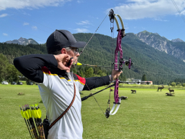 Florian Stadler am Schießplatz der SG Scharnitz
